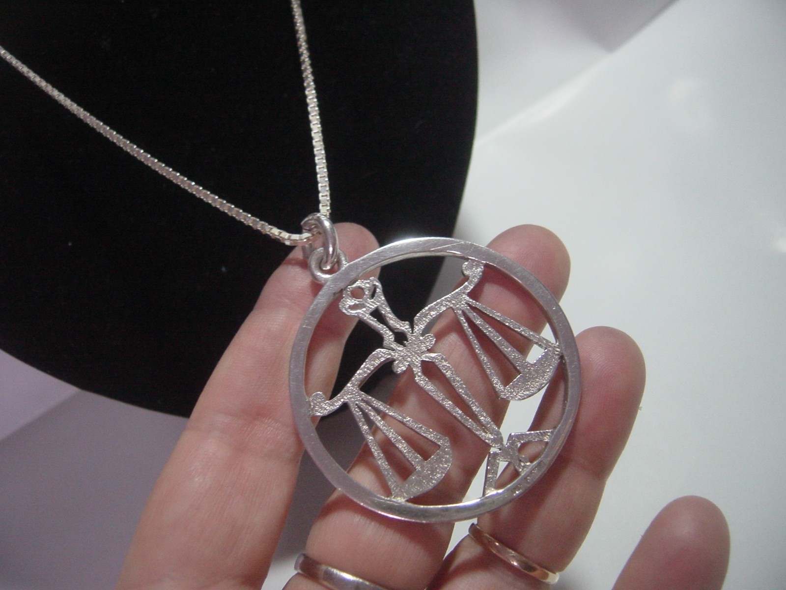 vintage solid silver MASSIVE unique-LIBRA scales … - image 3