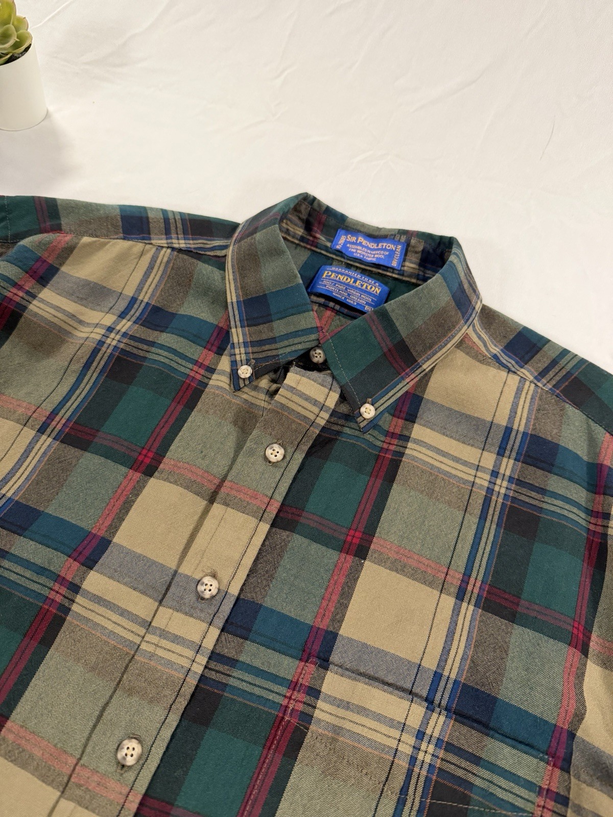 2 Pack Vintage Pendleton Sir Pendleton Wool Plaid… - image 4