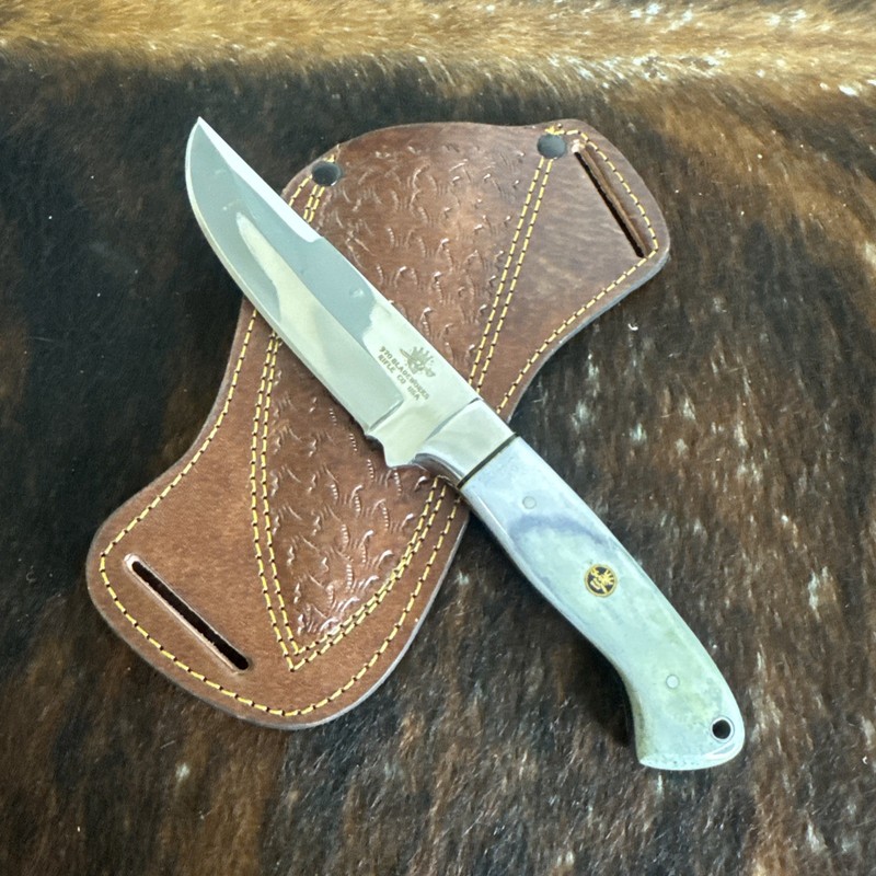 970 Blade Works Hand Made Hand Forged Steel Fixed Blade With Sheath