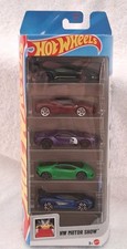 Hot Wheels 2025 5 Pack HW Motor Show Aston Martin Vulcan Ferrari SF90 Stradale