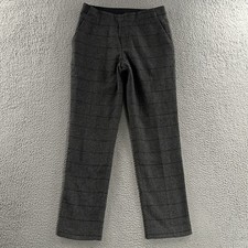 Uniqlo Womens Pants Gray Size Small Pull On Plaid Stretch Wool Blend