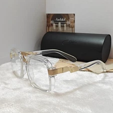 Cazal Glasses Women Men Eyewear Luxury Clear&Golden Frame + Case