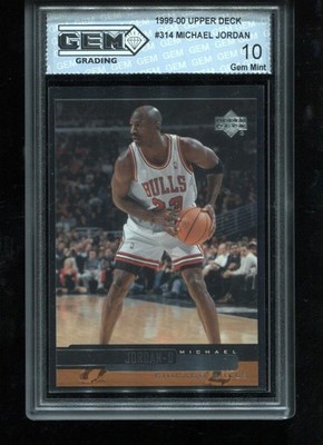 Michael Jordan 1999-00 Upper Deck #314 NBA Chicago Bulls GEM MINT 10