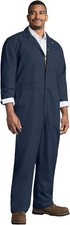 Red Kap Men s Twill Action Back Coverall, Navy, 48