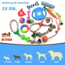 Hundespielzeug Set 15X Hund Welpen Kauen Baumwolle Seile Spielzeug f&uuml;r Haustier