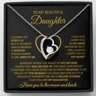 To My Daughter Necklace, Gift For Daughter From Dad, Daughter Father Necklace