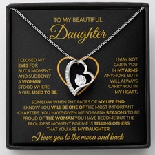 To My Daughter Necklace, Gift For Daughter From Dad, Daughter Father Necklace