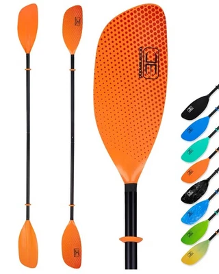 OCEANBROAD Kayak Paddle 86in/218cm Alloy Shaft 2-Piece Floatable Kayak Oar for
