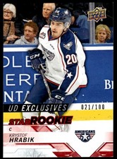 2019-20 Upper Deck CHL UD Exclusives Krystof Hrabik /100 Tri-City Americans #312
