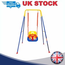 Backyard Swing Sets 3 in 1 Toddler Swing Set with 4 Sandbags Foldable