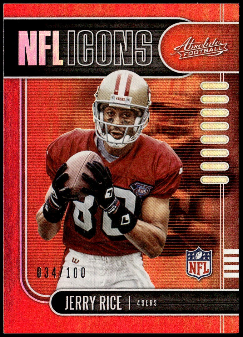 2019 Panini Absolute #2 Jerry Rice NFL Icons Spectrum Red #/100