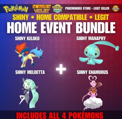4 PACK HOME   KELDEO, MELOETTA, ENAMORUS & MANAPHY   Scarlet And Violet
