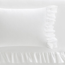 Pottery Barn Washed Cotton Ruffle Organic Sheet Set Twin