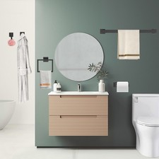 20 Pcs Bathroom Wall Mounted Hardware Accessories Set Towel Bar Set Black