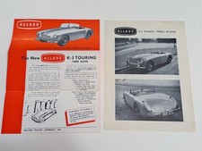 CA 1953 ALLARD K-3 TOURING ORIGINAL SALES FLYERS - 2 PIECES A+ CONDITION