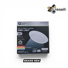 Commercial Electric 8 Led Surface Mount Disk Light 900-1500lm Selectable Cct