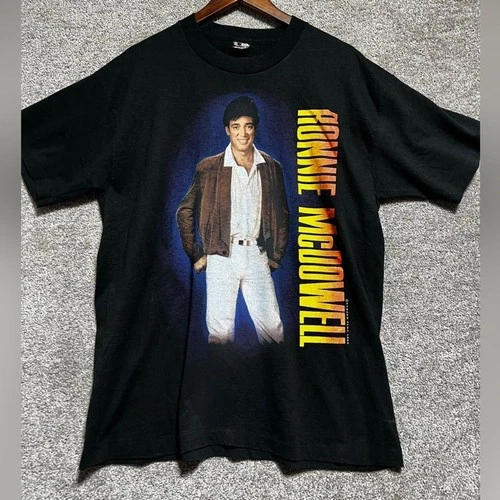 VTG 90’s Ronnie McDowell 1995 Concert Black Tshirt Mens Coun 1990s vintage concert t-shirt, vintage, size XL, single stitch, B+ condition