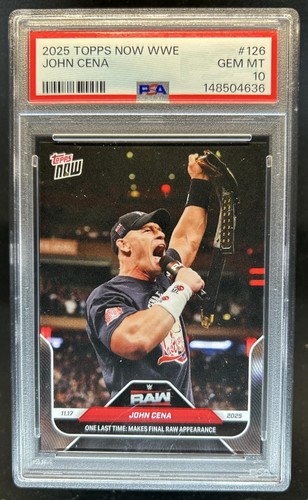 2025 Topps Now WWE John Cena #126 PSA 10 GEM MINT
