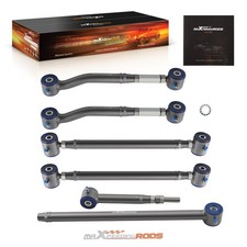 5x Adjustable Rear Upper & Lower Control Arms + Track Bar for GMC Yukon 2007-14