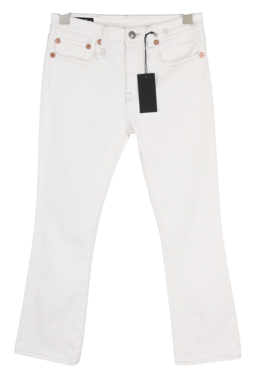 R13 Kick Women's Jeans 26 Bale White Bootcut Zipper Fly Ankle RRP526 image 2