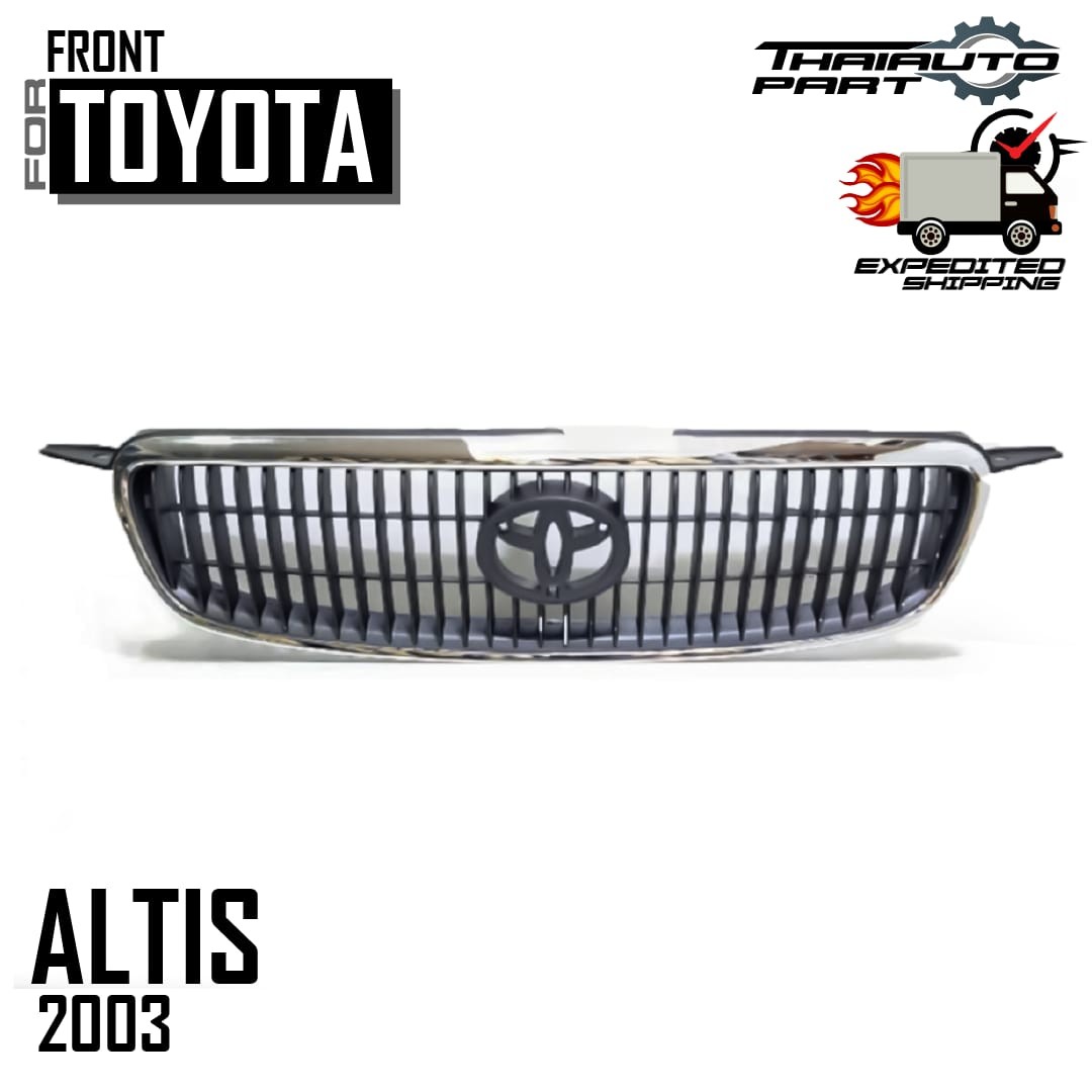 New Front Grille Chrome Fit Toyota Corolla Altis 2001-2003 ZZE122