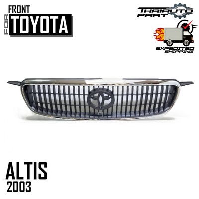 New Front Grille Chrome Fit Toyota Corolla Altis 2001-2003 ZZE122