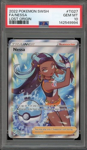 Pokemon Nessa Lost Origin Trainer Gallery Full Art #TG27 PSA 10 Gem Mint