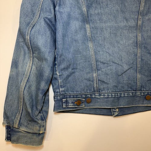 Vintage 70s Wrangler Denim Blanket Lined Trucker Jeansjacke Cowboy USA - LESEN - Bild 12 von 18