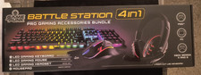 Game Punk Battle Station 4 in 1 LED Gaming Mouse, Keyboard, Headset Mousepad
