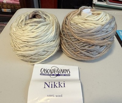 Cascade Yarns Nikki Pure Wool Super Bulky Lot Of 2 Skeins