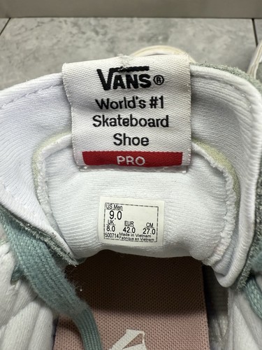Vans Sk8 Hi Pro Washout Blue Mens Size 9.0 Beige Pastel Skate Shoes Sneakers - Picture 8 of 9