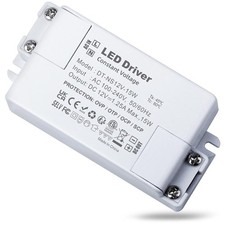 REYLAX 12V LED Driver 15W, Power Supply Unit, 240V AC to 12V DC 