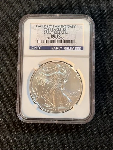 2011 Silver American Eagle MS-70 NGC 25th Anniversary (ER)