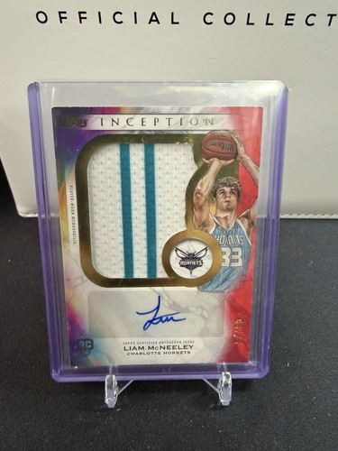 2026 Topps Inception Basketball Liam McNeeley Jumbo Patch Auto Numbered To 75!