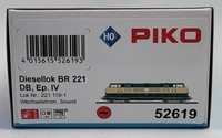 Piko 52619 H0 Diesellok Br 221 Blau/ Beige Db Ep. Iv Sound Ac