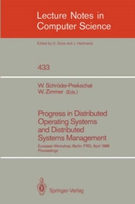 Schrder-Preikschat - Progress in Distributed Operating Systems and Di - X555z