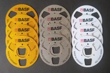 Set of 12 reels for making reel to reel cassettes BASF