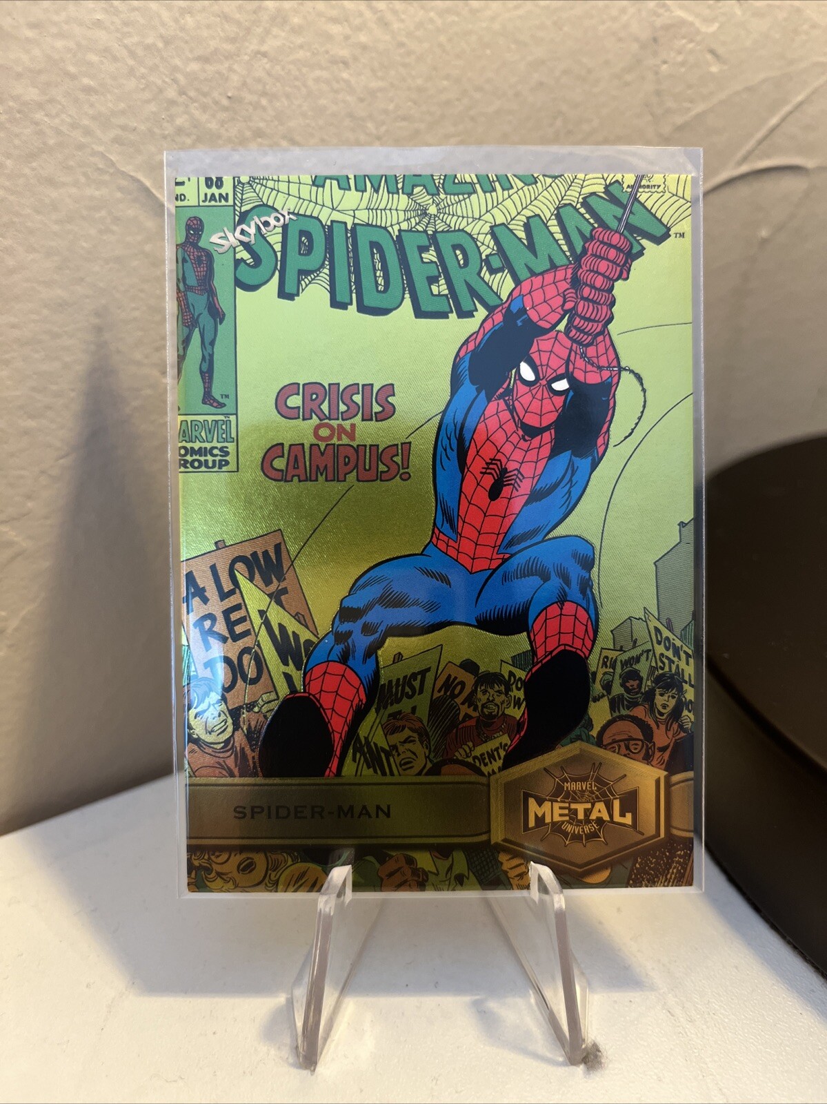 2021 Skybox Metal Universe Spider-Man #164 SPIDER-MAN HighI Series YELLOW FX