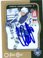 Carlo Colaiacovo autographed Hockey Card (Leafs) 2007-2008 O-Pee-Chee