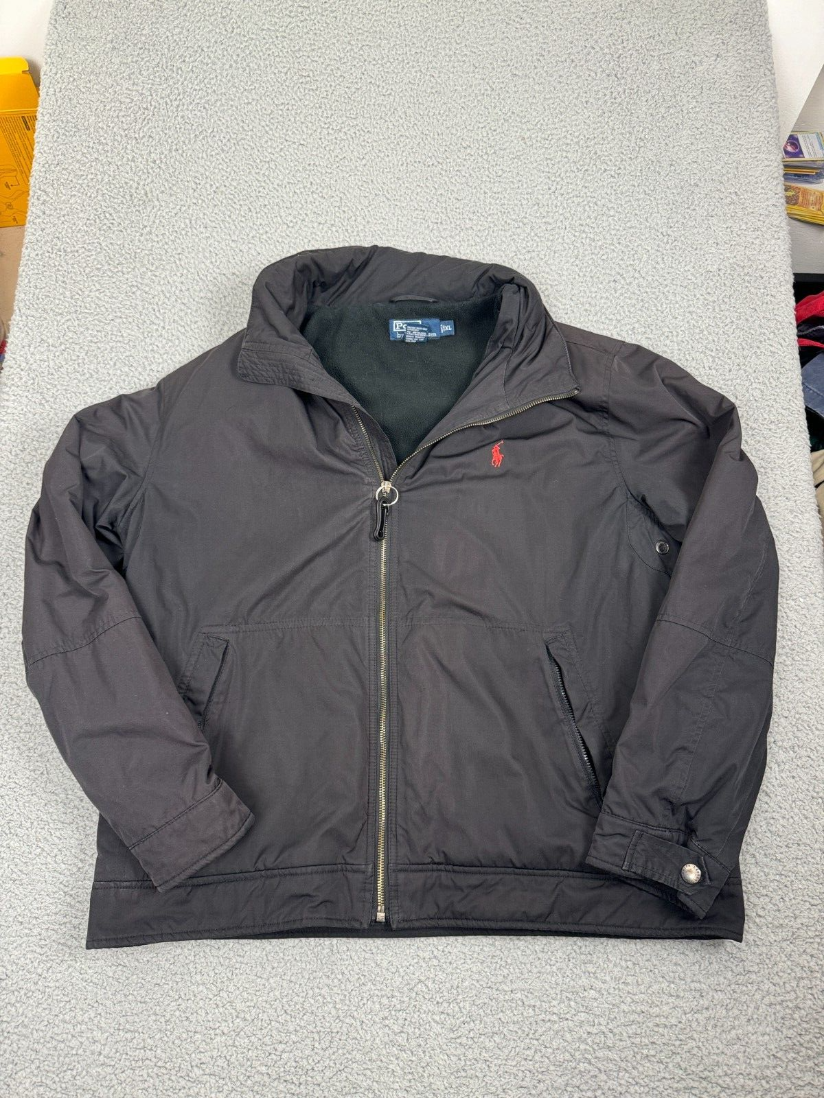 Polo Ralph Lauren giacca donna XL nera full zip pony