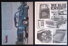 1975 Chevy C10 Stepside Custom Pickup Vintage Article "The Blue Knight"