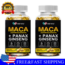Maca Root Capsules 12000mg  240 Pills  Red, Yellow, Black Maca By MENXI