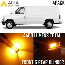 Alla Lighting LED Front & Rear Turn Signal Light Amber Blinker Bulbs for Ford,4x