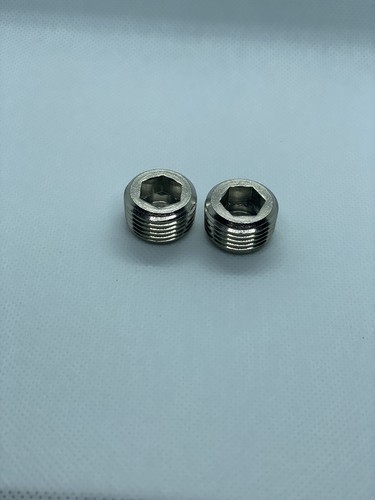 2x 1/2 NPT Male Brass Nickel Hex Head Socket Pipe Plugs Pipe Fitting End Cup