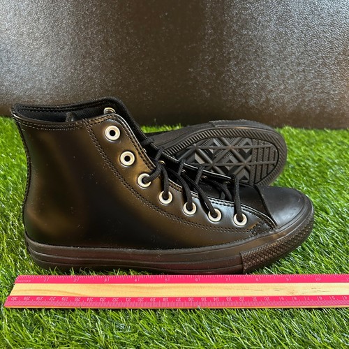 Converse Leather Chuck Taylor All Star High Top Sneakers Shoes Black Womens 8 - Picture 13 of 13