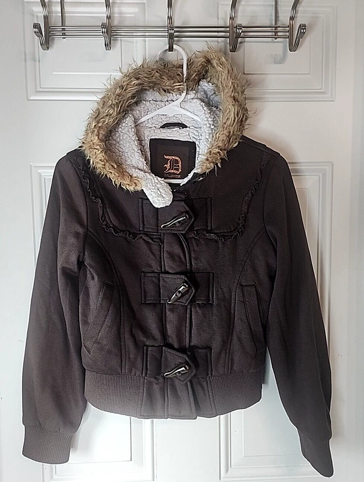 Dollhouse  Girls Brownz Full Zip Coat Size Small - Image 3 of 4