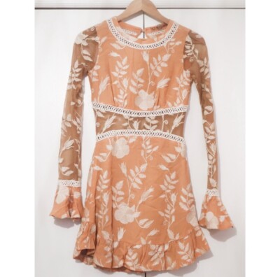 Rare Women's For Love and Lemons Mia Long Sleeve Mini Floral Dress Size XS  | eBay