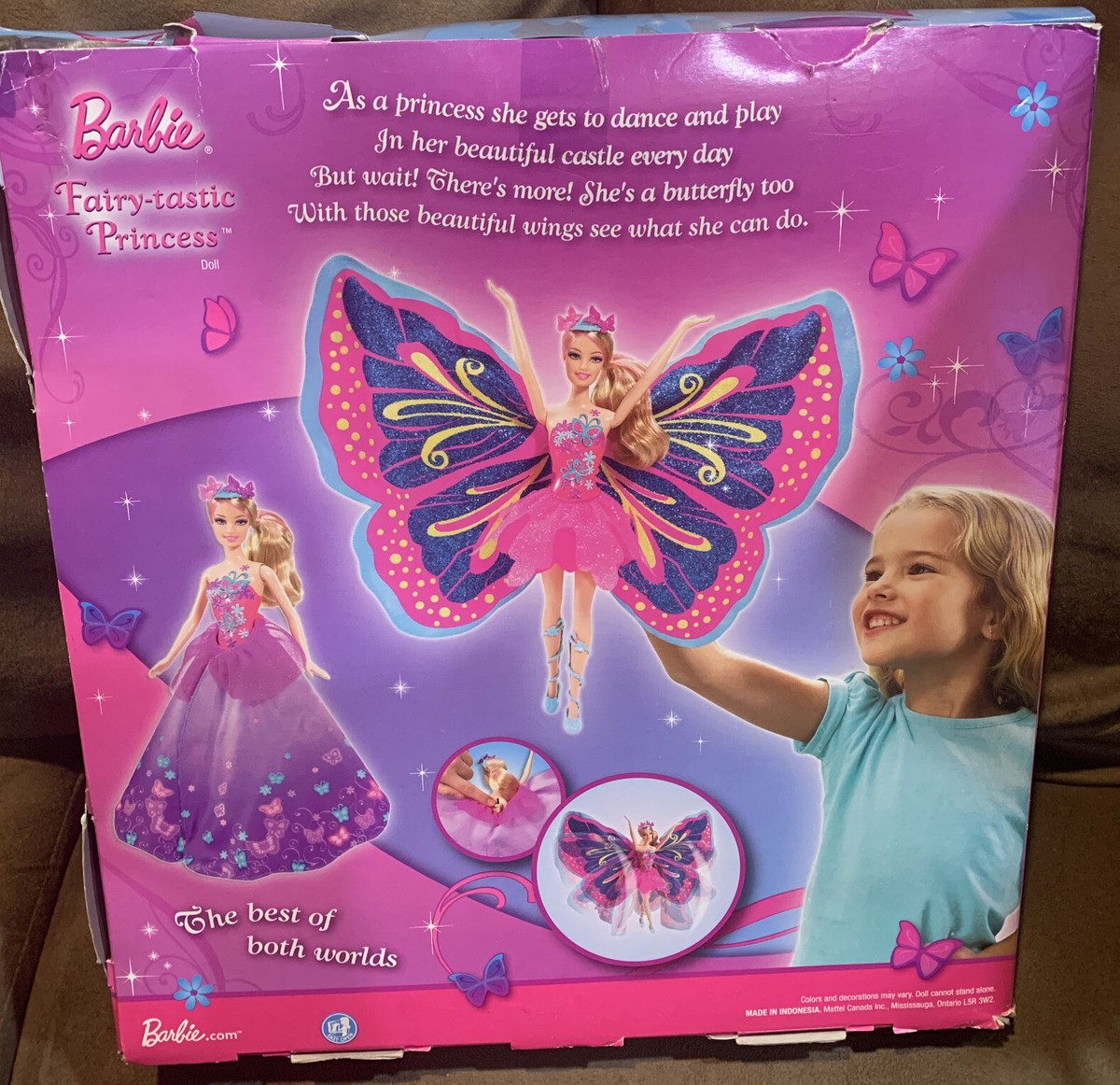 BARBIE FAIRY-TASTIC PRINCESS DOLL 12” PRINCESS/BUTTERFLY