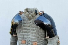 Medieval Steel Blackened Pair Of Pauldrons Knight Shoulder Armor Set Halloween