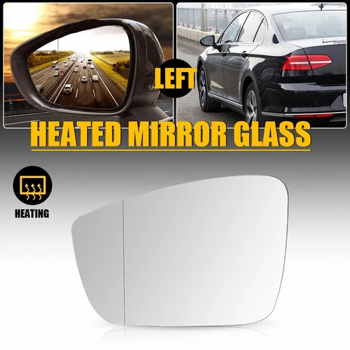 For Door Mirror Glass Heated 2012 - 2015 VOLKSWAGEN PASSAT Driver Side VW1324103